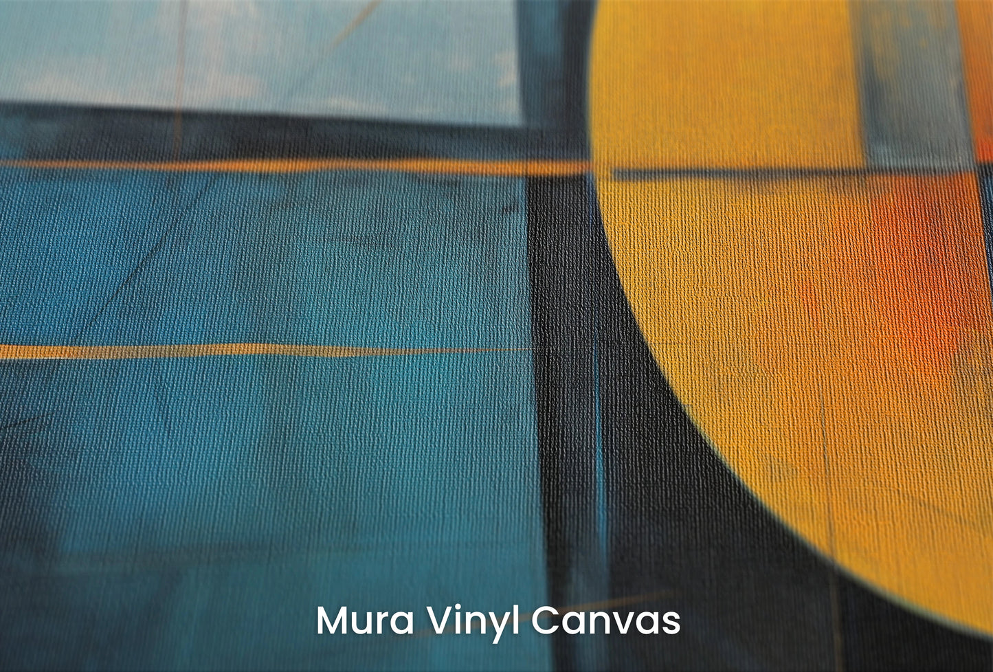 Zbliżenie na artystyczną fototapetę o nazwie Solar Eclipse na podłożu Mura Vinyl Canvas - faktura naturalnego płótna.