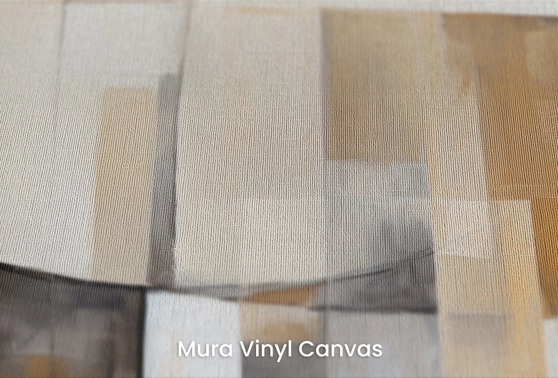 Zbliżenie na artystyczną fototapetę o nazwie Golden Intersection na podłożu Mura Vinyl Canvas - faktura naturalnego płótna.