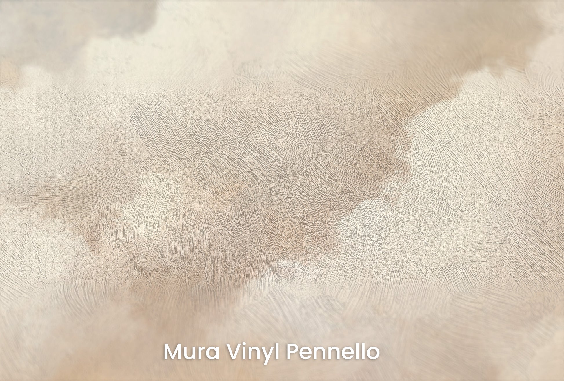 Zbliżenie na artystyczną fototapetę o nazwie CLOUDS OF AMBER TWILIGHT na podłożu Mura Vinyl Pennello - faktura pociągnięć pędzla malarskiego.
