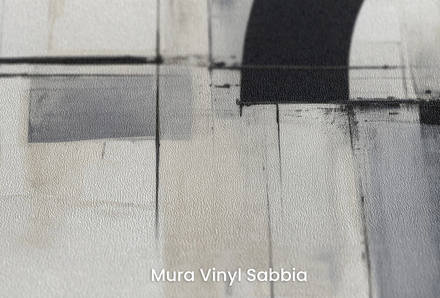 Zbliżenie na artystyczną fototapetę o nazwie Crescent Moon na podłożu Mura Vinyl Sabbia struktura grubego ziarna piasku.