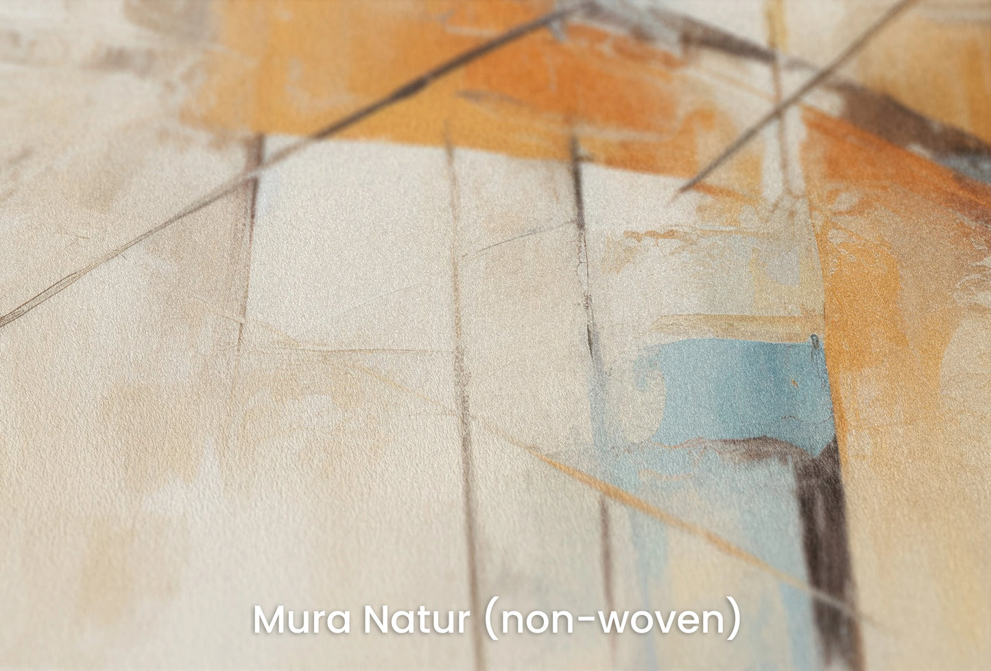 Zbliżenie na artystyczną fototapetę o nazwie Citrus Linearity na podłożu Mura Natur (non-woven) - naturalne i ekologiczne podłoże.