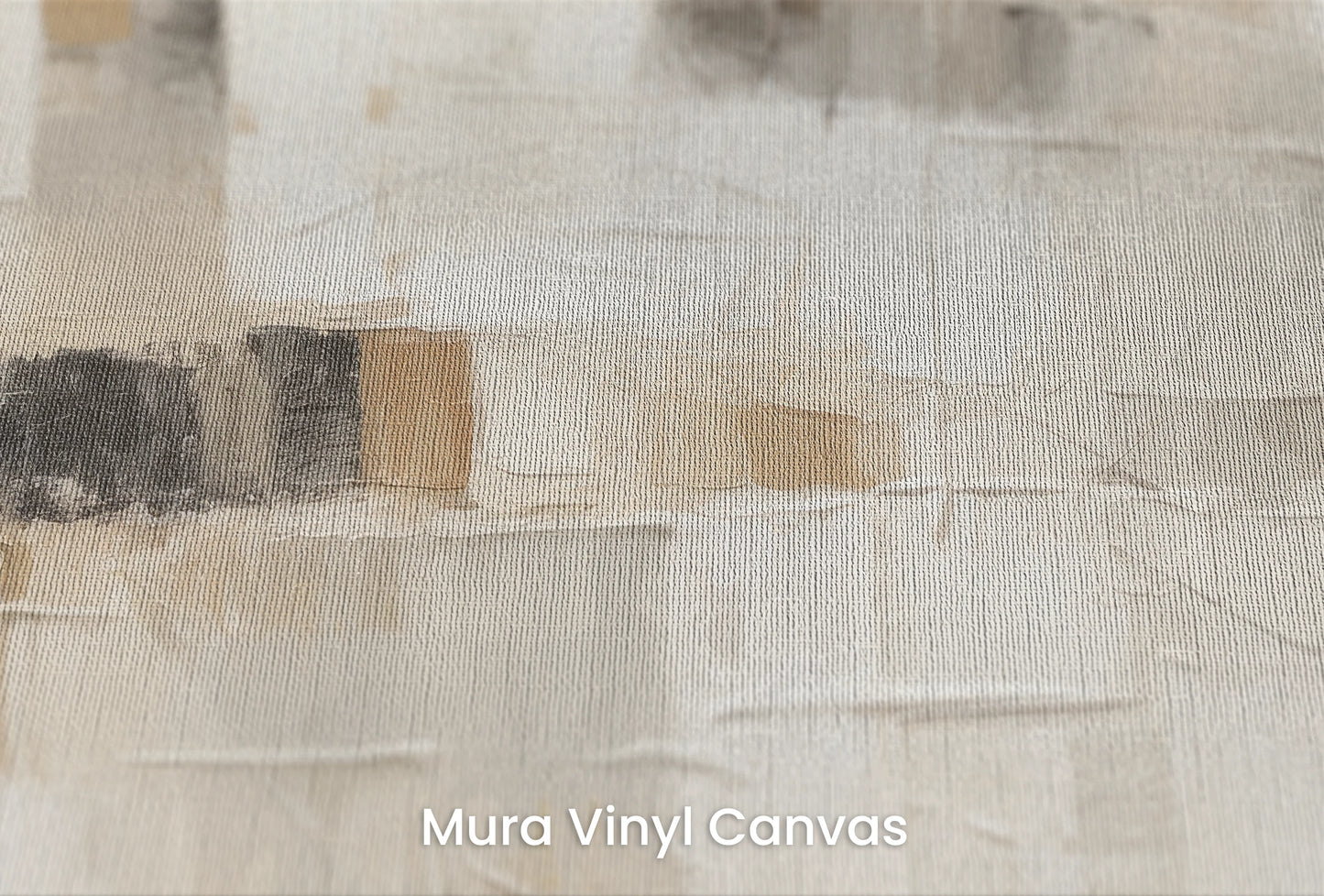 Zbliżenie na artystyczną fototapetę o nazwie Harmony in Neutrals na podłożu Mura Vinyl Canvas - faktura naturalnego płótna.