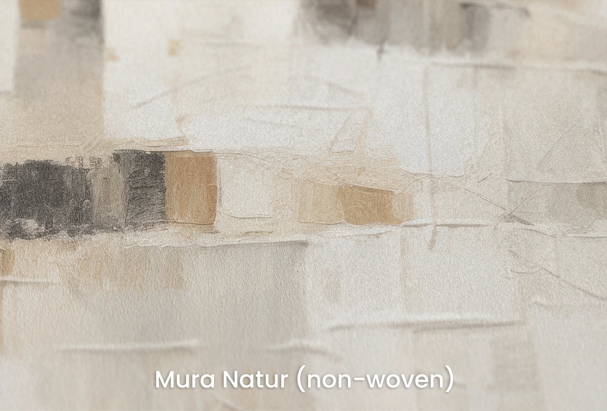 Zbliżenie na artystyczną fototapetę o nazwie Harmony in Neutrals na podłożu Mura Natur (non-woven) - naturalne i ekologiczne podłoże.
