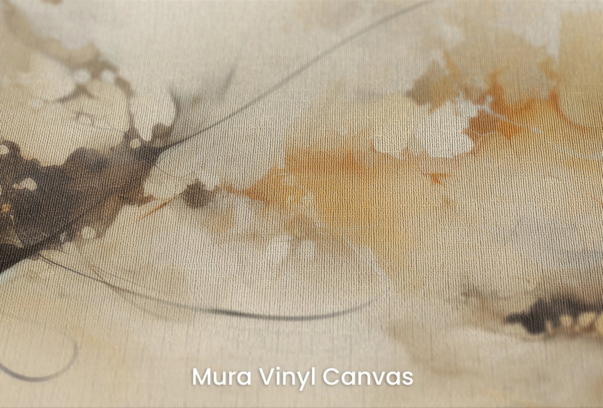 Zbliżenie na artystyczną fototapetę o nazwie Ethereal Swirl na podłożu Mura Vinyl Canvas - faktura naturalnego płótna.