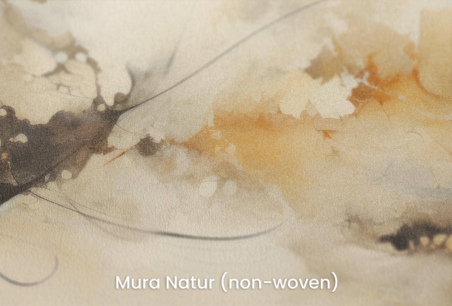 Zbliżenie na artystyczną fototapetę o nazwie Ethereal Swirl na podłożu Mura Natur (non-woven) - naturalne i ekologiczne podłoże.