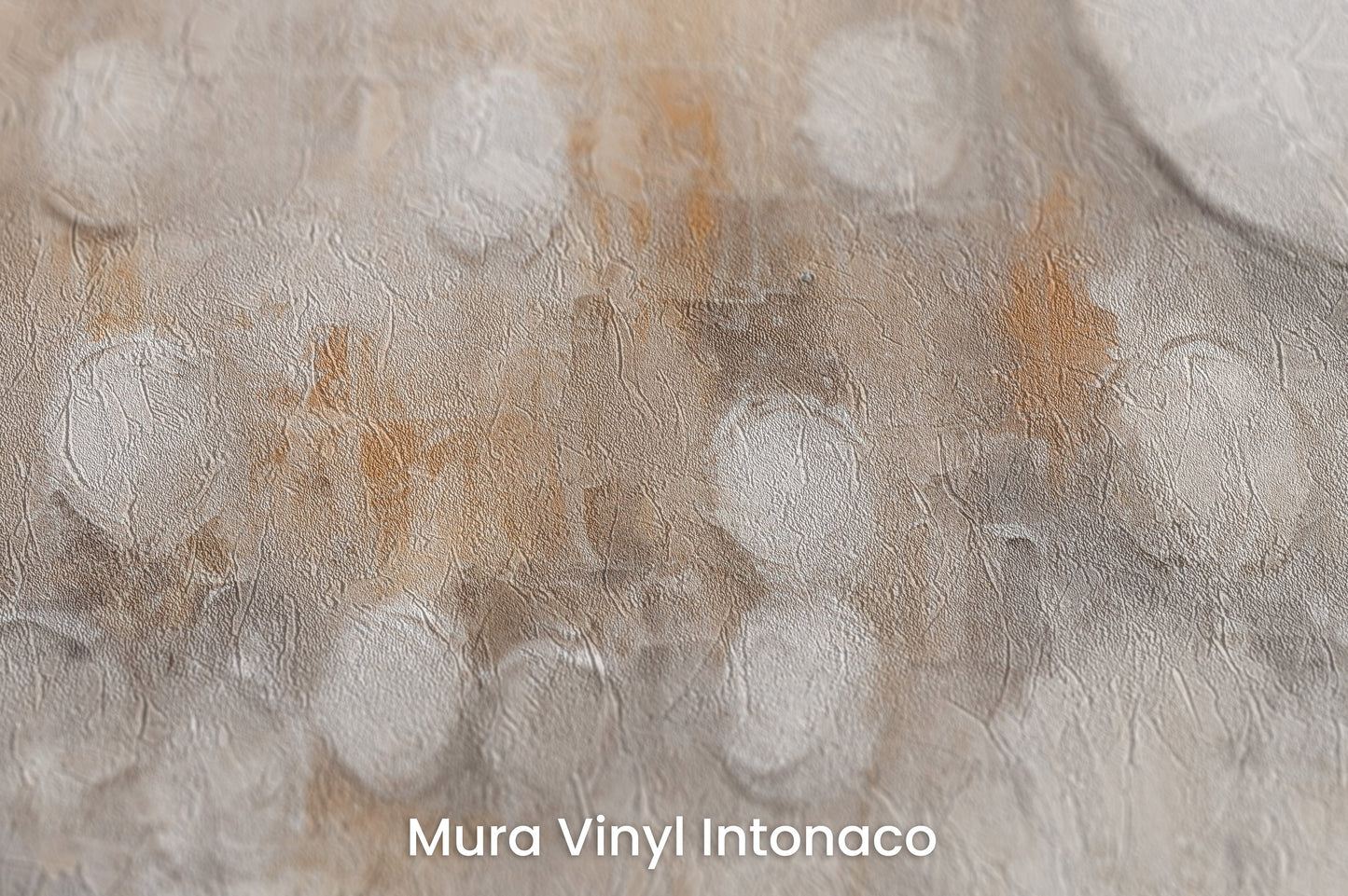 Zbliżenie na artystyczną fototapetę o nazwie SOFT GEOMETRIC CONSTELLATION na podłożu Mura Vinyl Intonaco - struktura tartego tynku.