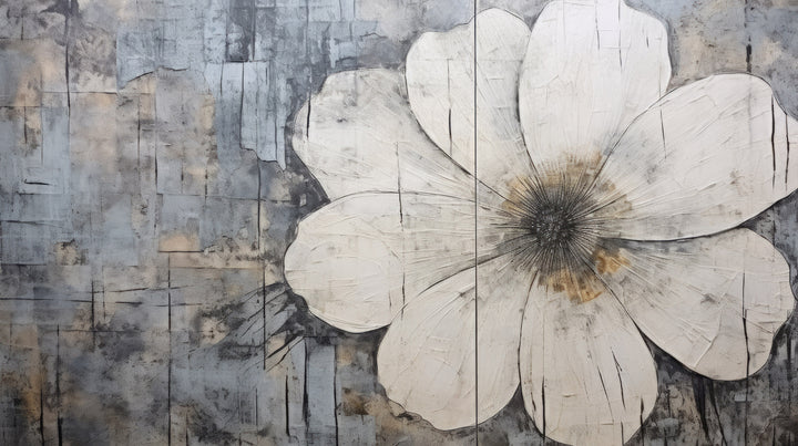 Prezentacja całego wzoru fototapety o nazwie INDUSTRIAL BLOOM