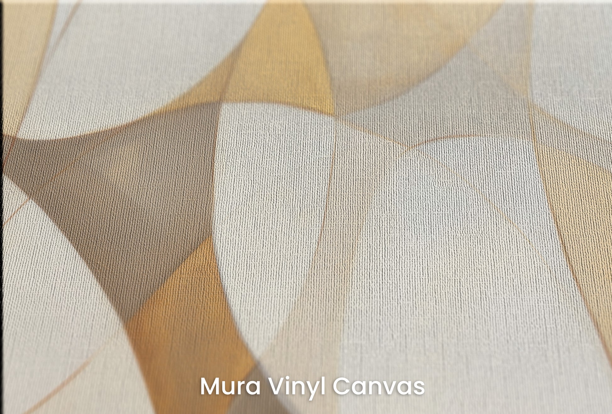 Zbliżenie na artystyczną fototapetę o nazwie GOLDEN VORTEX MOSAIC na podłożu Mura Vinyl Canvas - faktura naturalnego płótna.