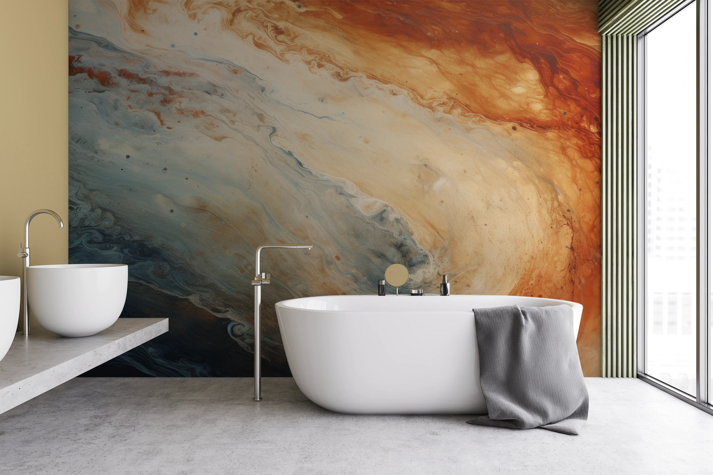 Fototapeta malowana o nazwie Jupiter's Storm #2 pokazana w aranżacji wnętrza.