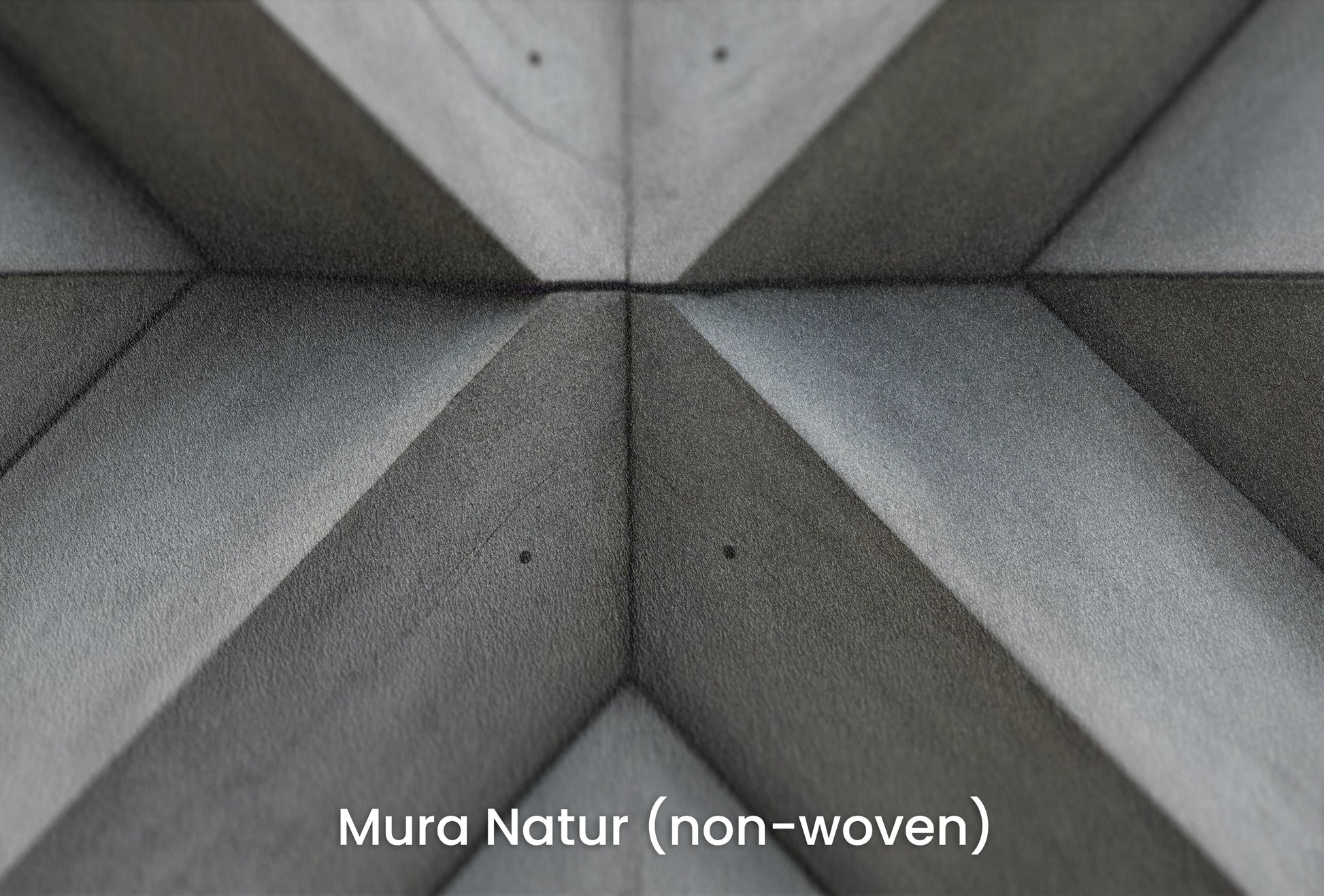 Zbliżenie na artystyczną fototapetę o nazwie Triangular Depth na podłożu Mura Natur (non-woven) - naturalne i ekologiczne podłoże.