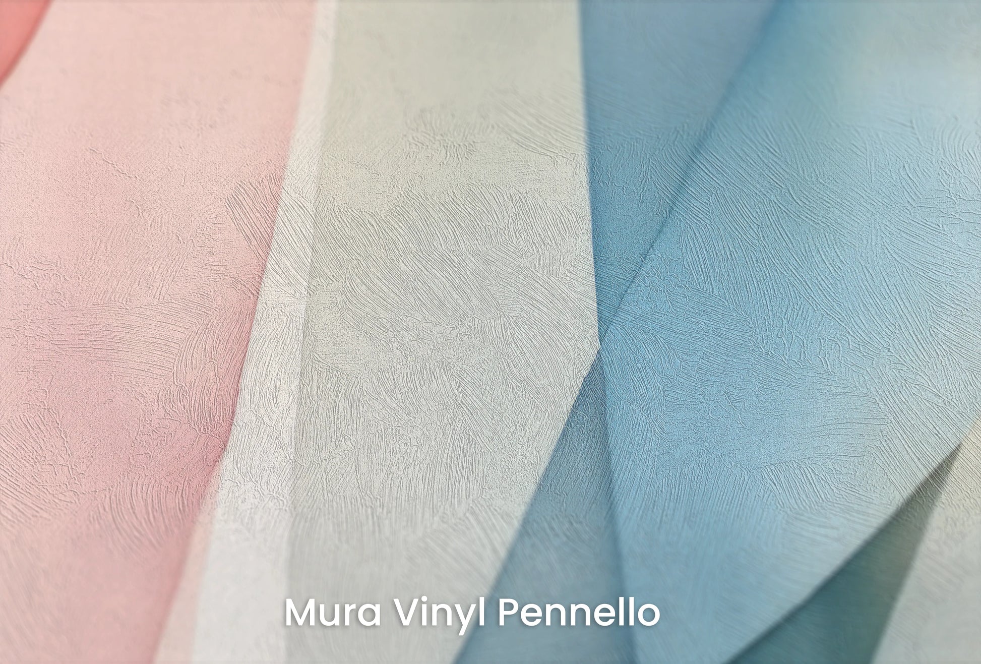 Zbliżenie na artystyczną fototapetę o nazwie Blush Geometry na podłożu Mura Vinyl Pennello - faktura pociągnięć pędzla malarskiego.