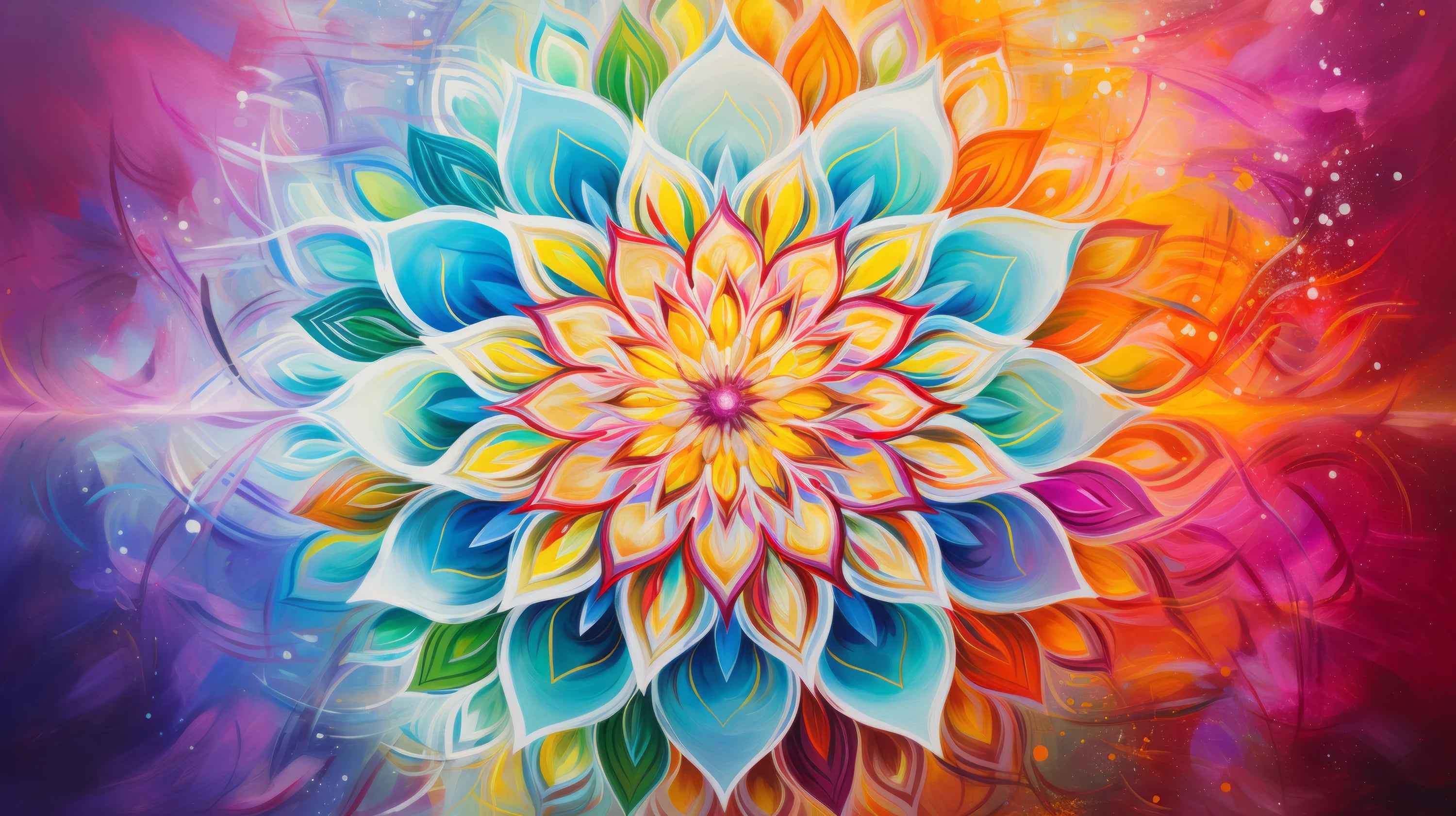 Mustervorschau: Prezentacja całego wzoru fototapety o nazwie Vibrant Lotus