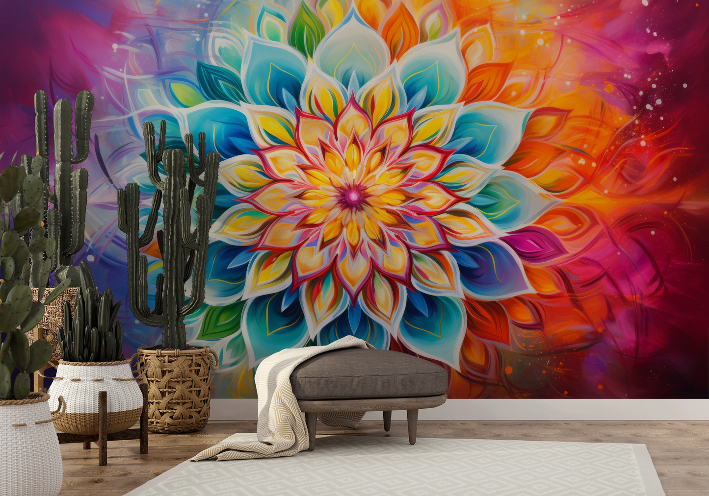 Fototapeta o nazwie Vibrant Lotus użyta w aranzacji wnętrza.