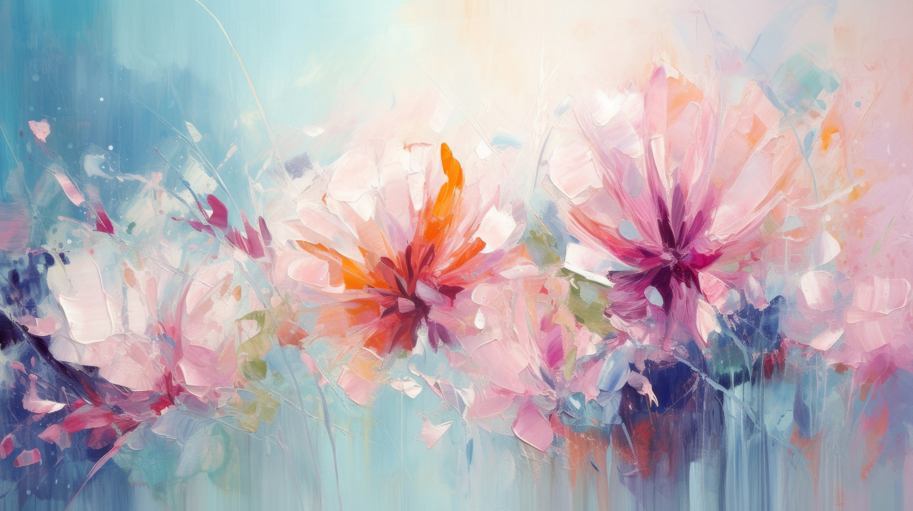 Podgląd wzoru: Prezentacja całego wzoru fototapety o nazwie Blushing Floral Delicacy