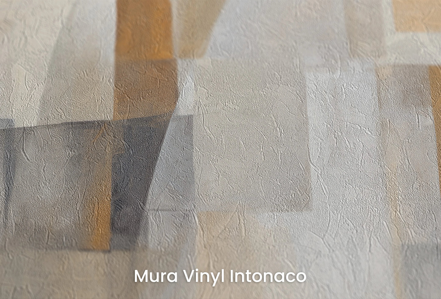 Zbliżenie na artystyczną fototapetę o nazwie Abstract Harmony #2 na podłożu Mura Vinyl Intonaco - struktura tartego tynku.