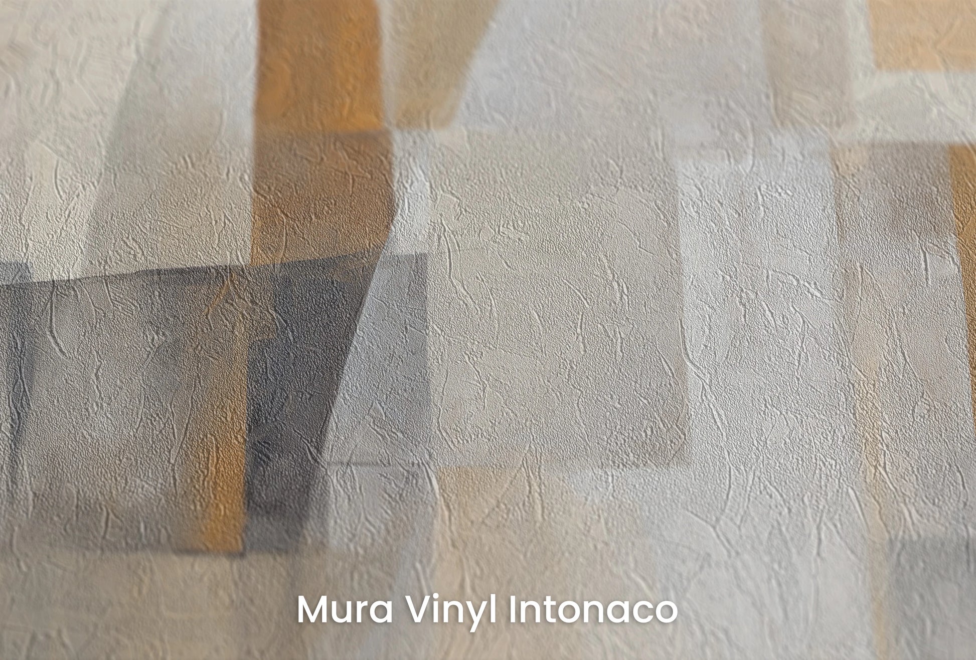 Zbliżenie na artystyczną fototapetę o nazwie Abstract Harmony #2 na podłożu Mura Vinyl Intonaco - struktura tartego tynku.