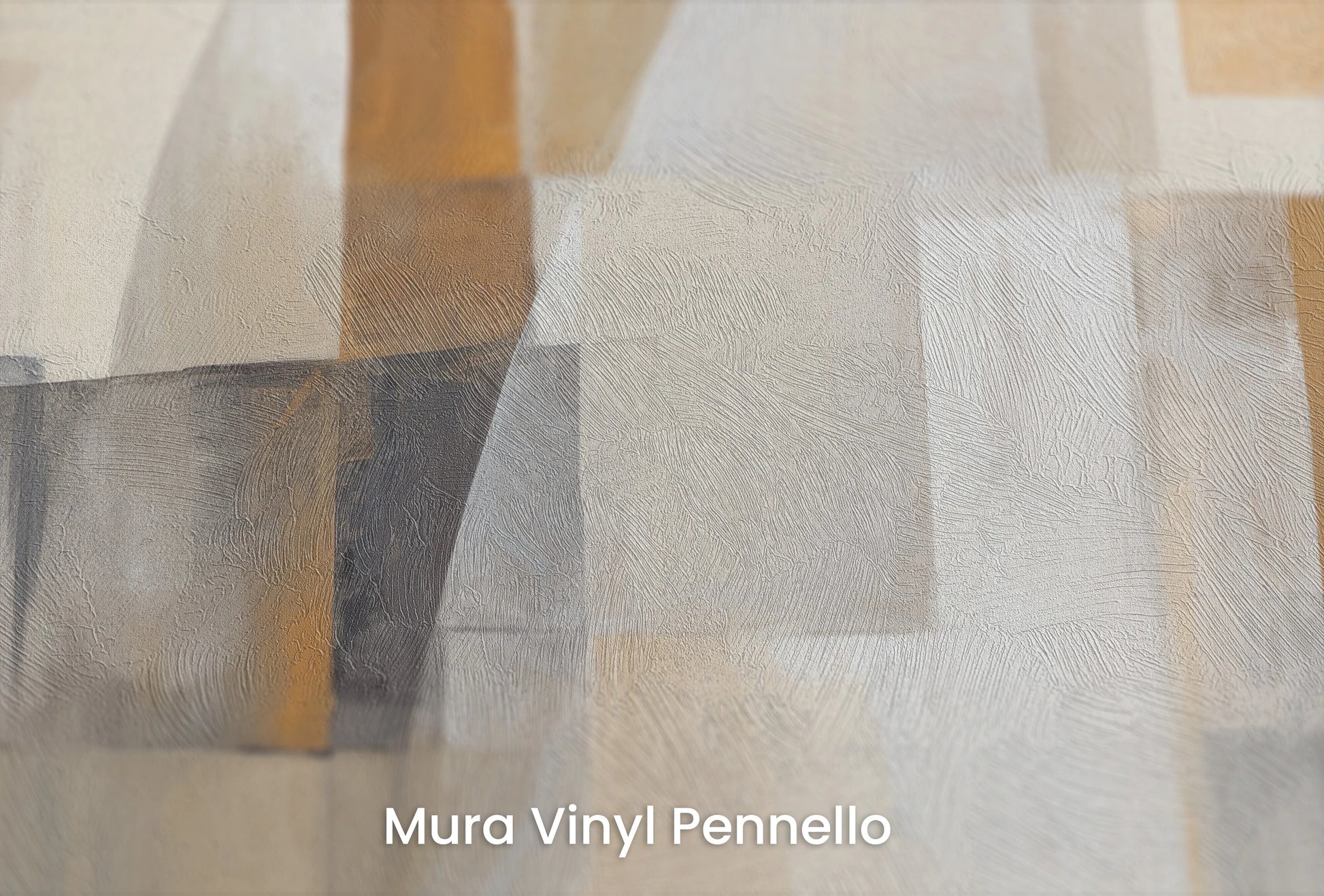 Zbliżenie na artystyczną fototapetę o nazwie Abstract Harmony #2 na podłożu Mura Vinyl Pennello - faktura pociągnięć pędzla malarskiego.