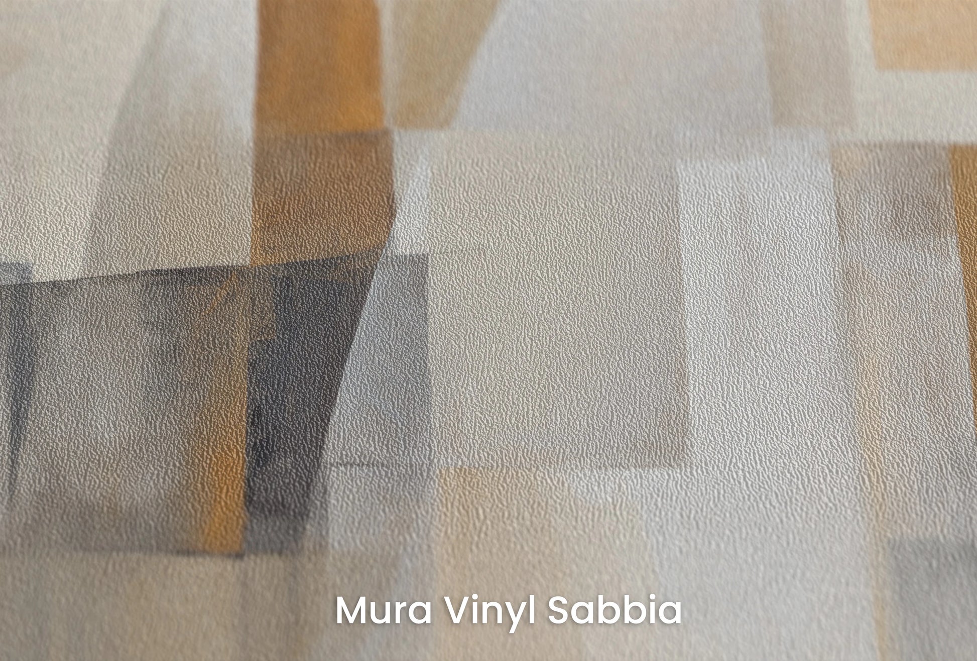 Zbliżenie na artystyczną fototapetę o nazwie Abstract Harmony #2 na podłożu Mura Vinyl Sabbia struktura grubego ziarna piasku.