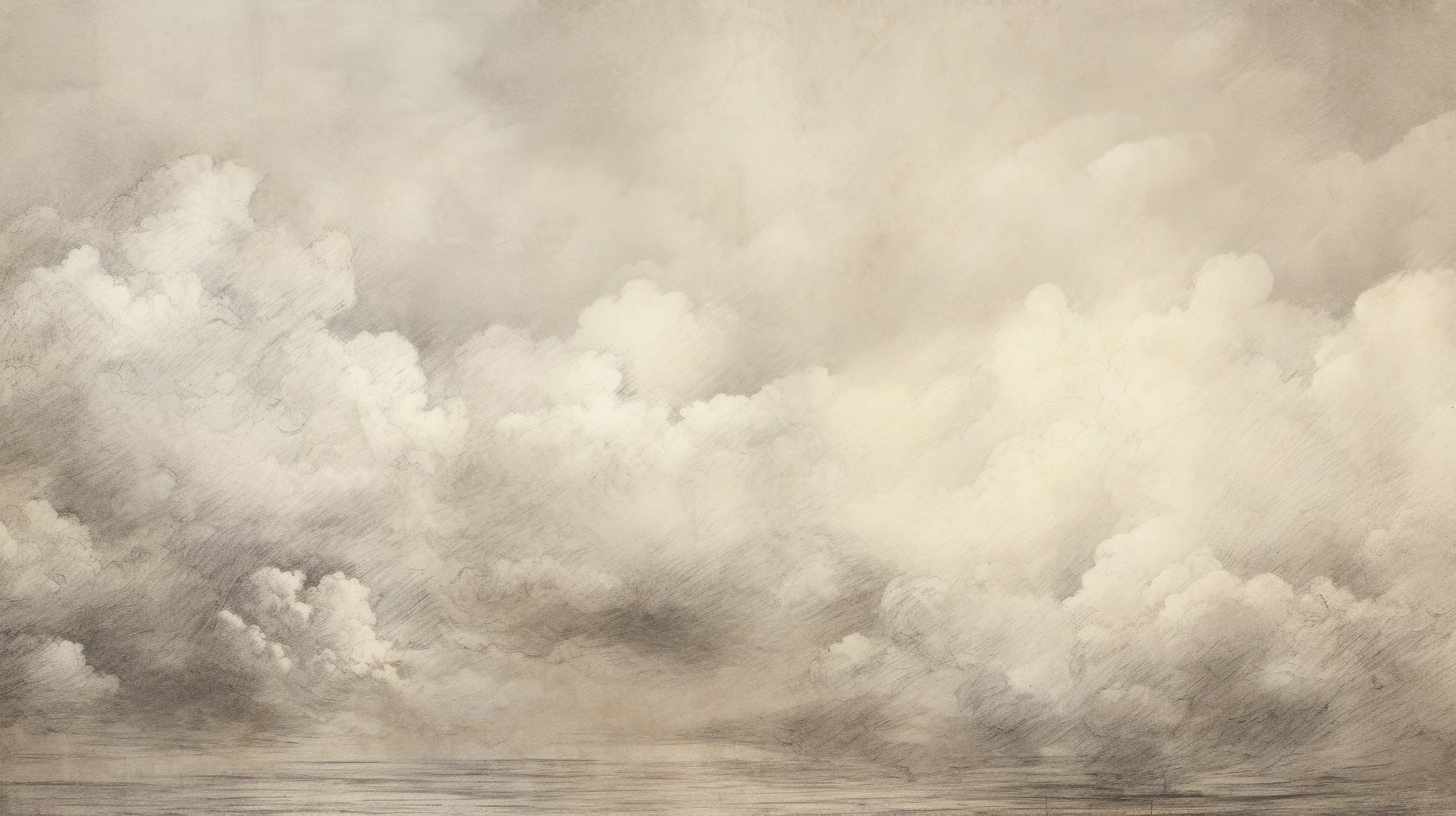 Prezentacja całego wzoru fototapety o nazwie SEPIA TEMPEST AURA