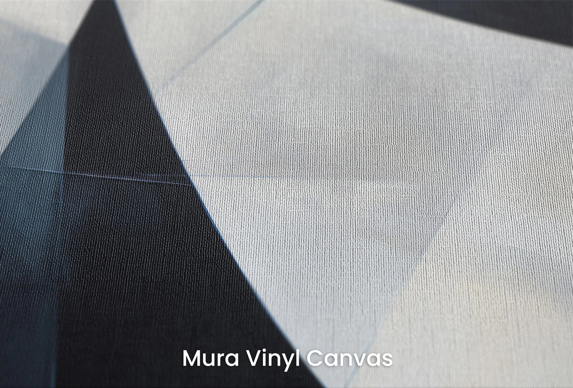 Zbliżenie na artystyczną fototapetę o nazwie Monochrome Slices na podłożu Mura Vinyl Canvas - faktura naturalnego płótna.
