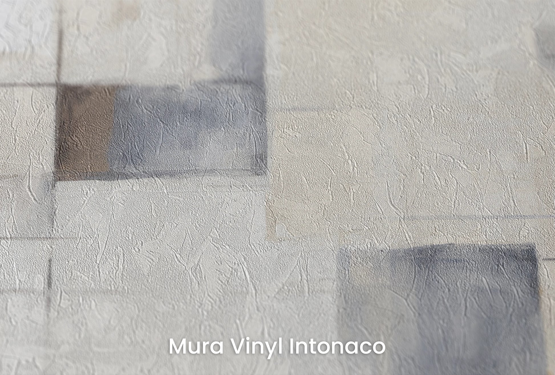 Zbliżenie na artystyczną fototapetę o nazwie Structural Haze na podłożu Mura Vinyl Intonaco - struktura tartego tynku.