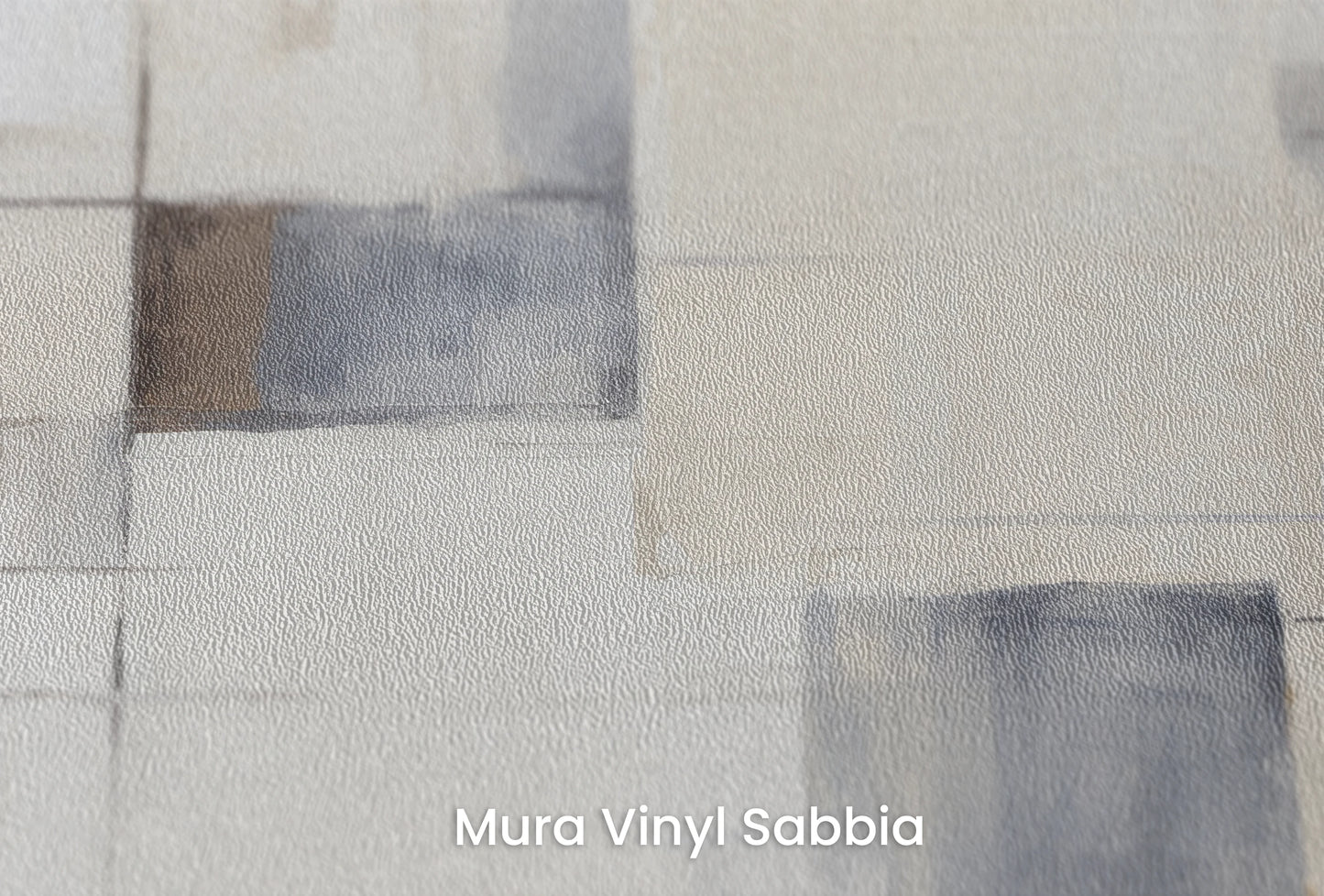 Zbliżenie na artystyczną fototapetę o nazwie Structural Haze na podłożu Mura Vinyl Sabbia struktura grubego ziarna piasku.