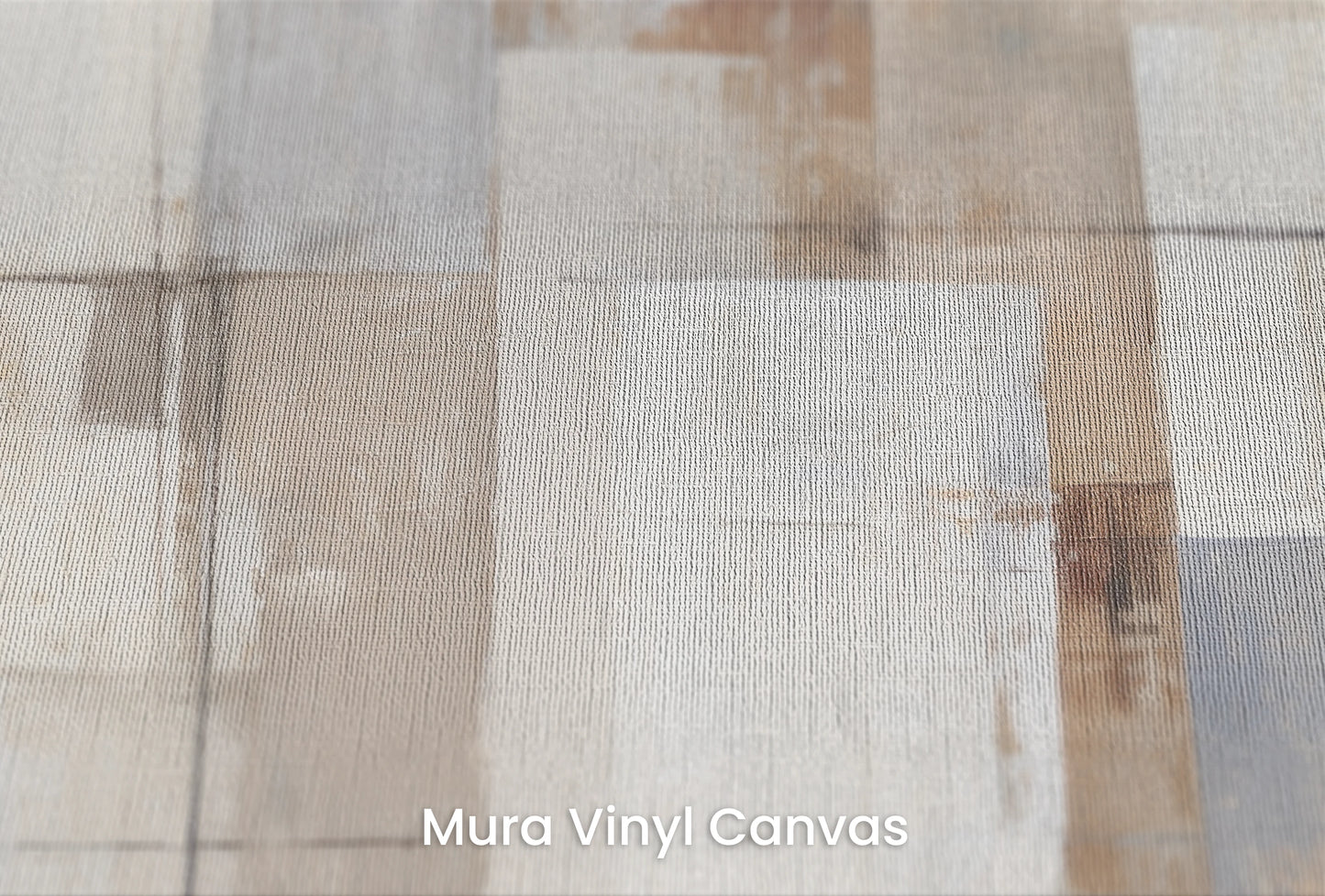 Zbliżenie na artystyczną fototapetę o nazwie Layered Tranquility na podłożu Mura Vinyl Canvas - faktura naturalnego płótna.