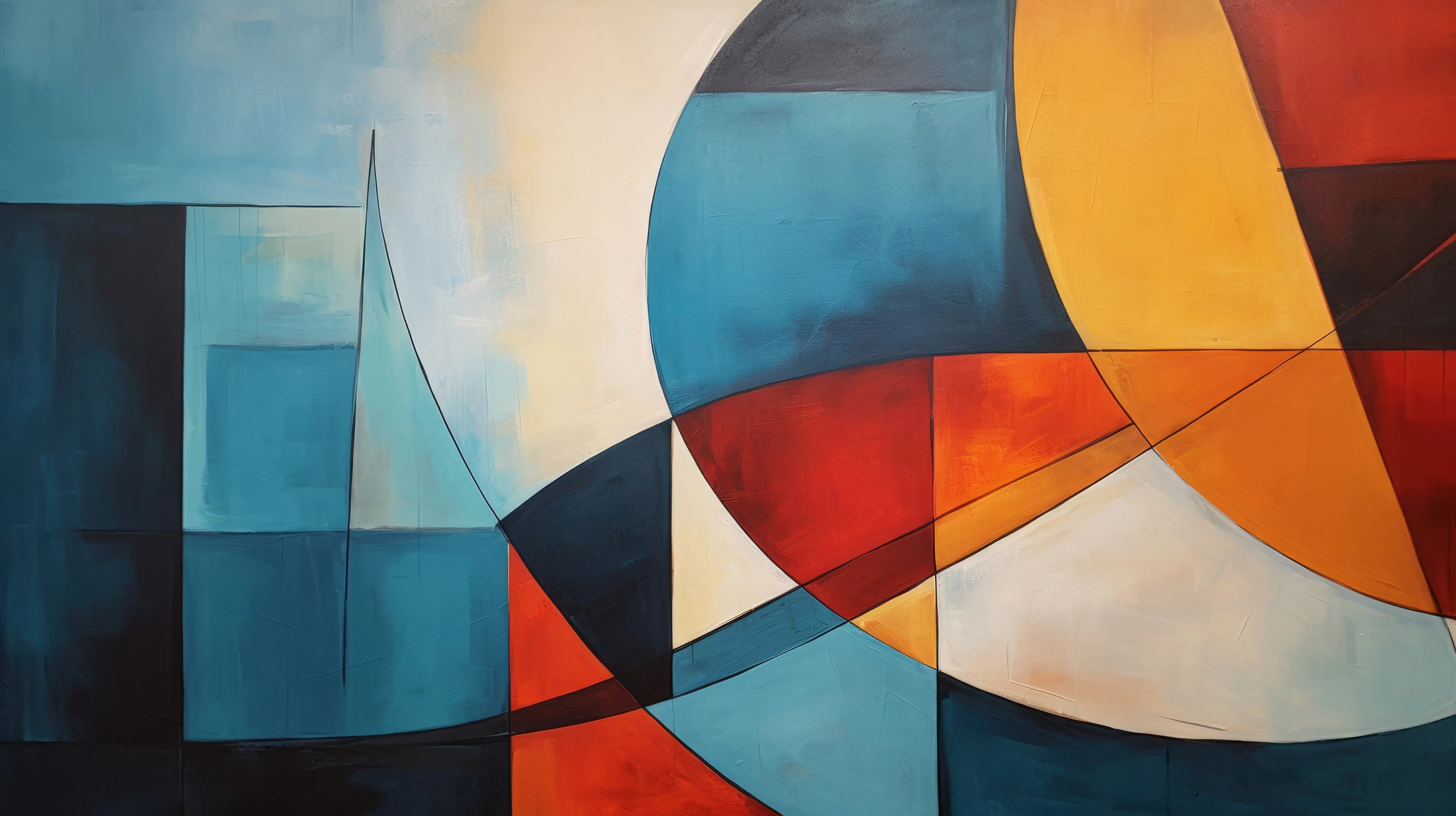 Mustervorschau: Prezentacja całego wzoru fototapety o nazwie Colorful Geometry #4