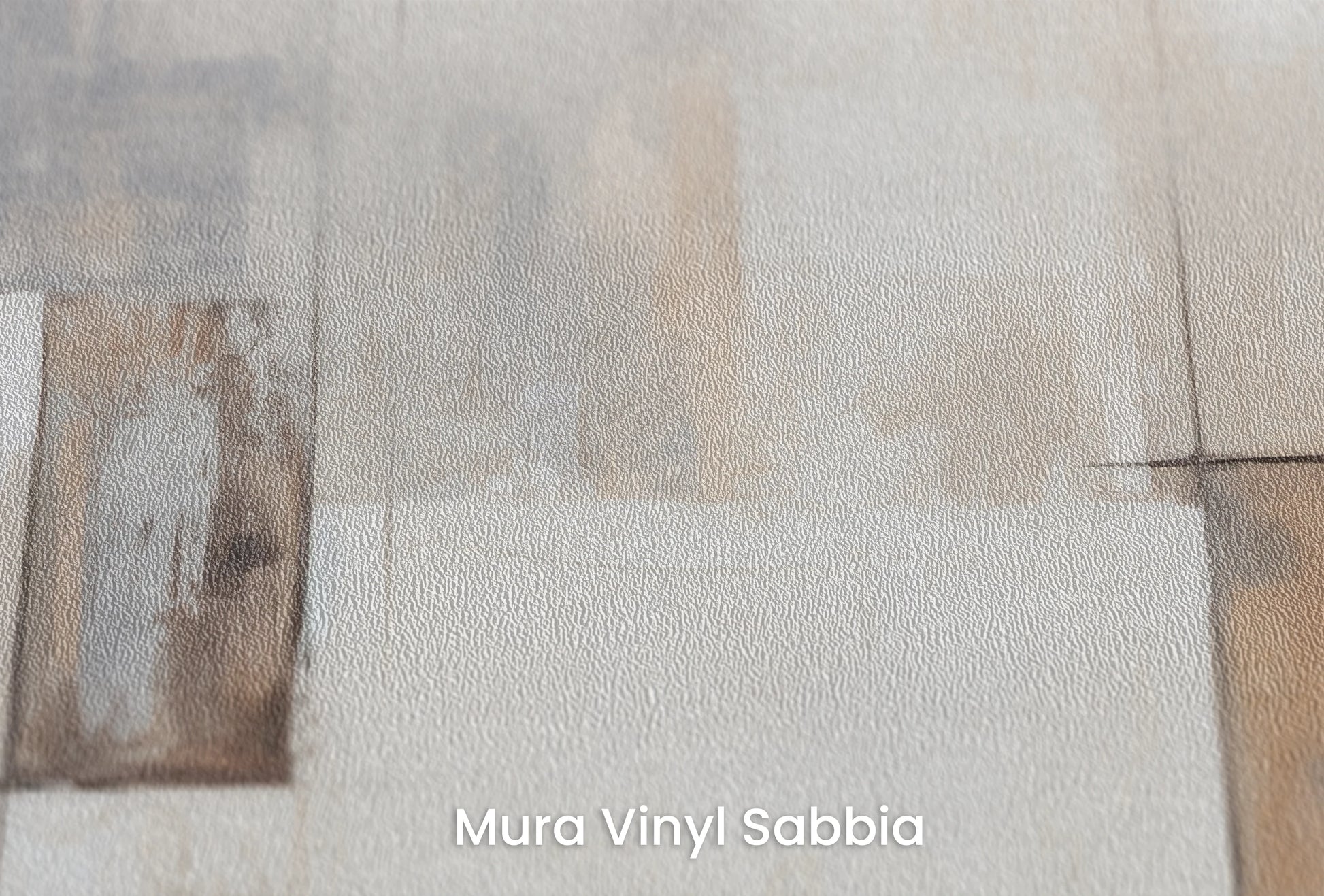 Zbliżenie na artystyczną fototapetę o nazwie Subdued Elegance na podłożu Mura Vinyl Sabbia struktura grubego ziarna piasku.