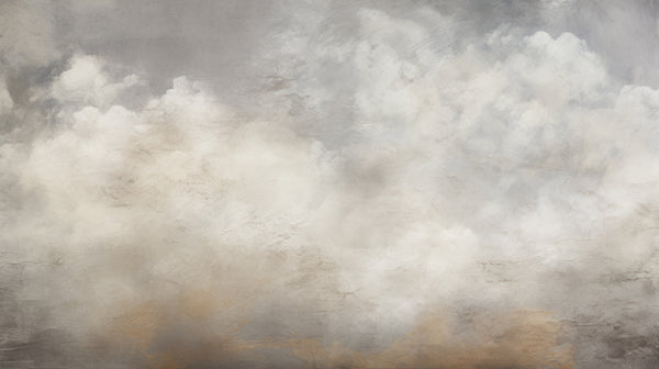 MONOCHROME CLOUD MAJESTY - minimalistyczna tapeta abstrakcyjna z betonową mgłą