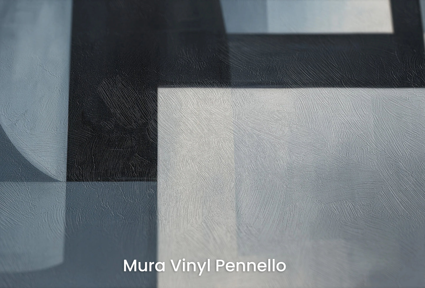 Zbliżenie na artystyczną fototapetę o nazwie Circular Shades na podłożu Mura Vinyl Pennello - faktura pociągnięć pędzla malarskiego.
