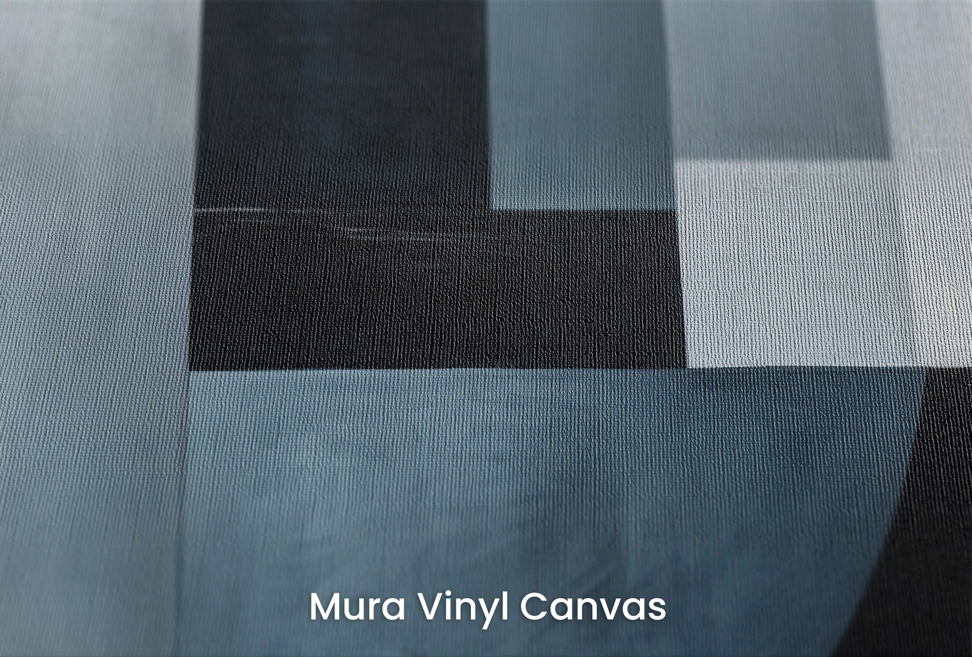 Zbliżenie na artystyczną fototapetę o nazwie Geometric Crescent na podłożu Mura Vinyl Canvas - faktura naturalnego płótna.
