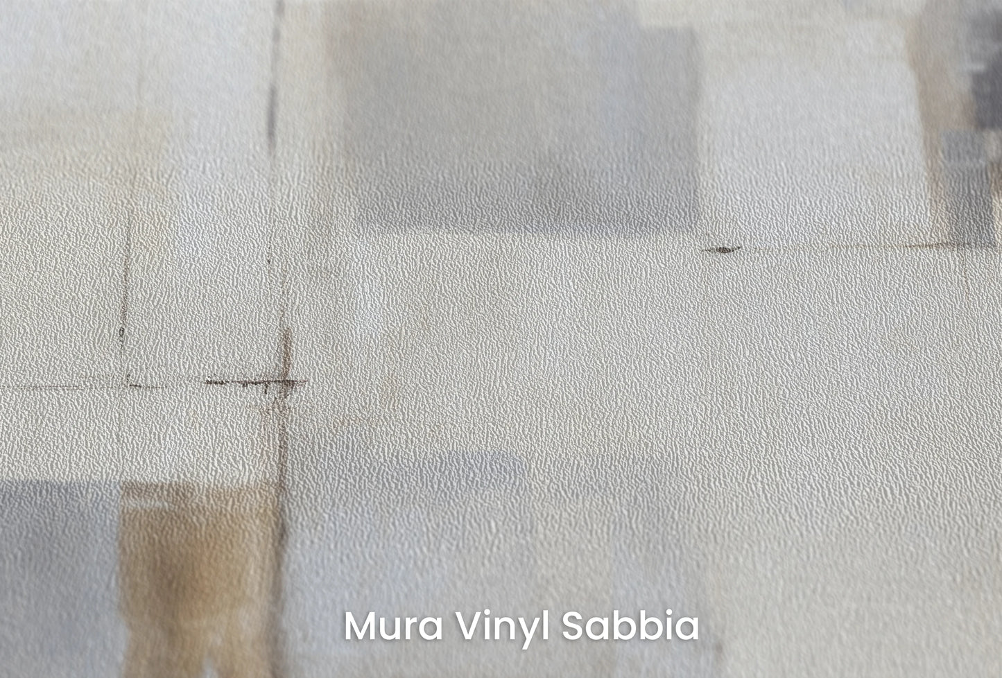 Zbliżenie na artystyczną fototapetę o nazwie Abstract Layers na podłożu Mura Vinyl Sabbia struktura grubego ziarna piasku.