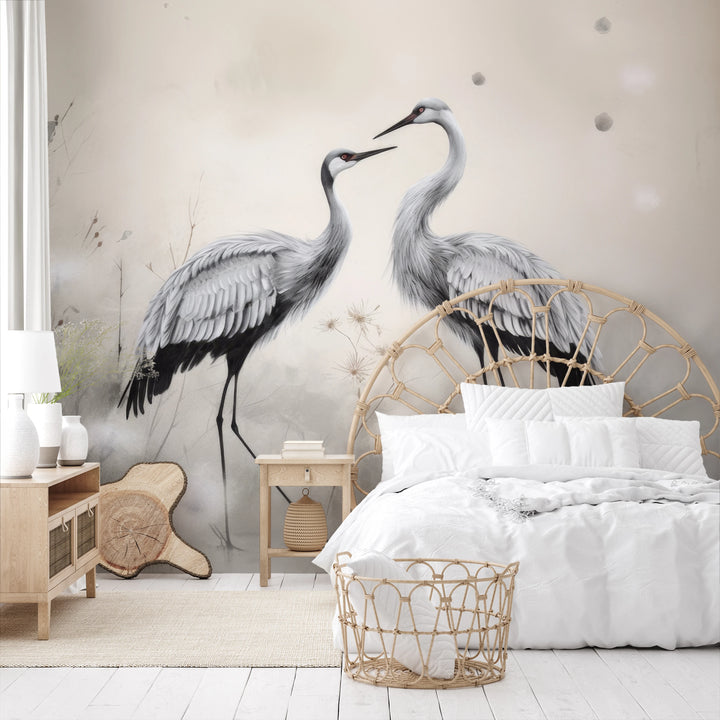 Wzór fototapety artystycznej o nazwie Soft Touch of Nature pokazanej w aranżacji wnętrza.