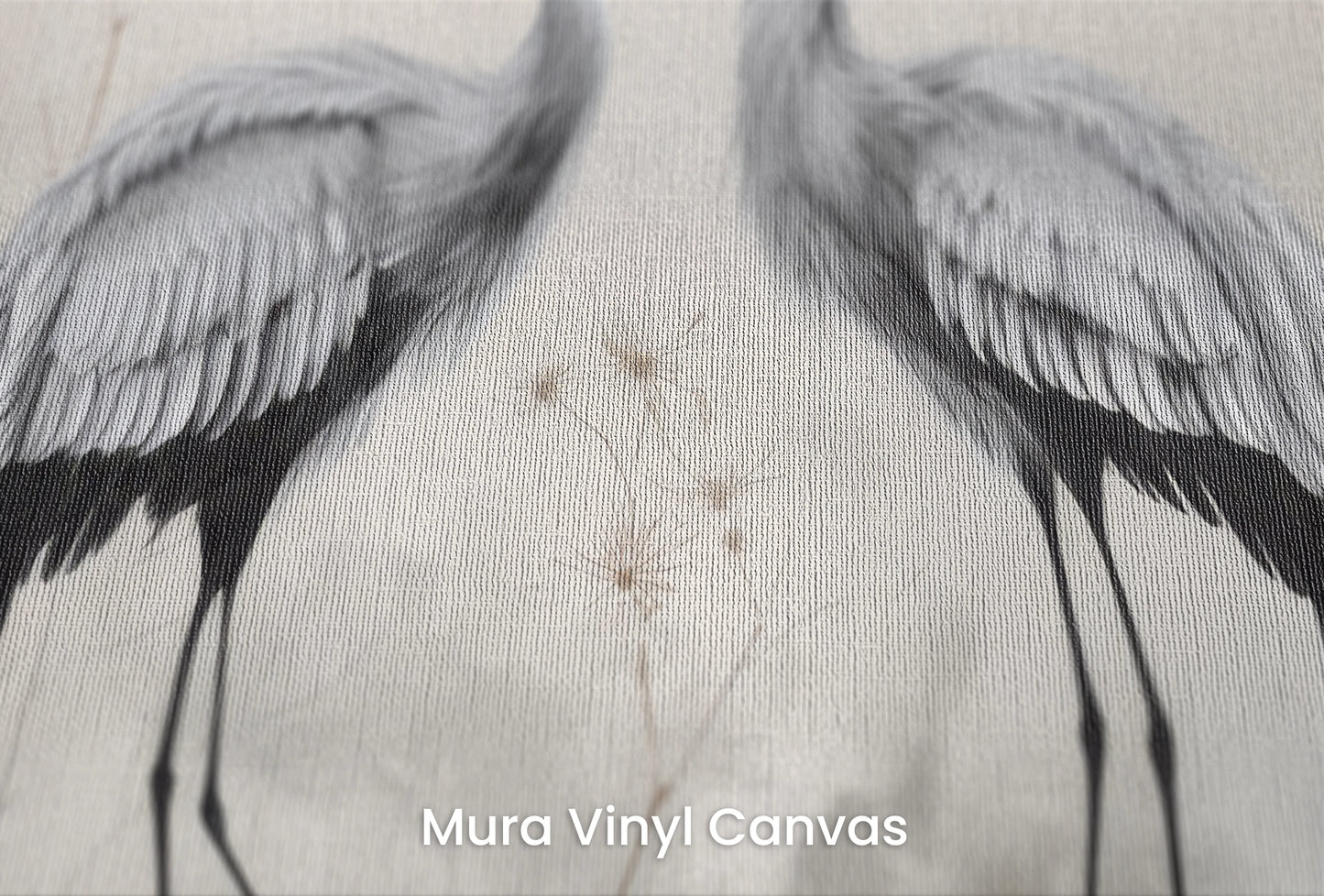 Zbliżenie na artystyczną fototapetę o nazwie Soft Touch of Nature na podłożu Mura Vinyl Canvas - faktura naturalnego płótna.