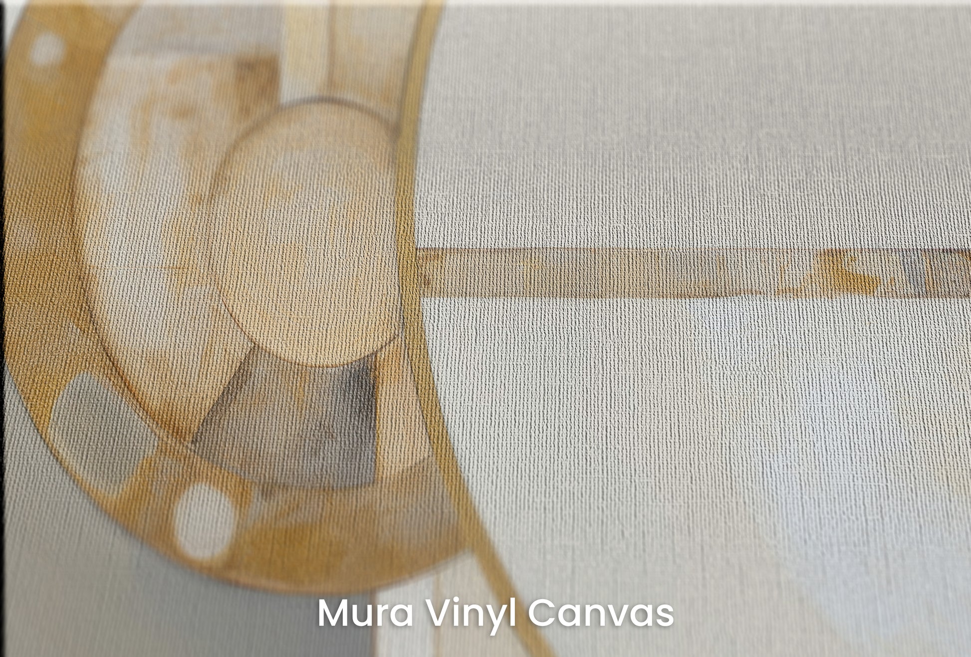 Zbliżenie na artystyczną fototapetę o nazwie SUNRISE GEOMETRY na podłożu Mura Vinyl Canvas - faktura naturalnego płótna.