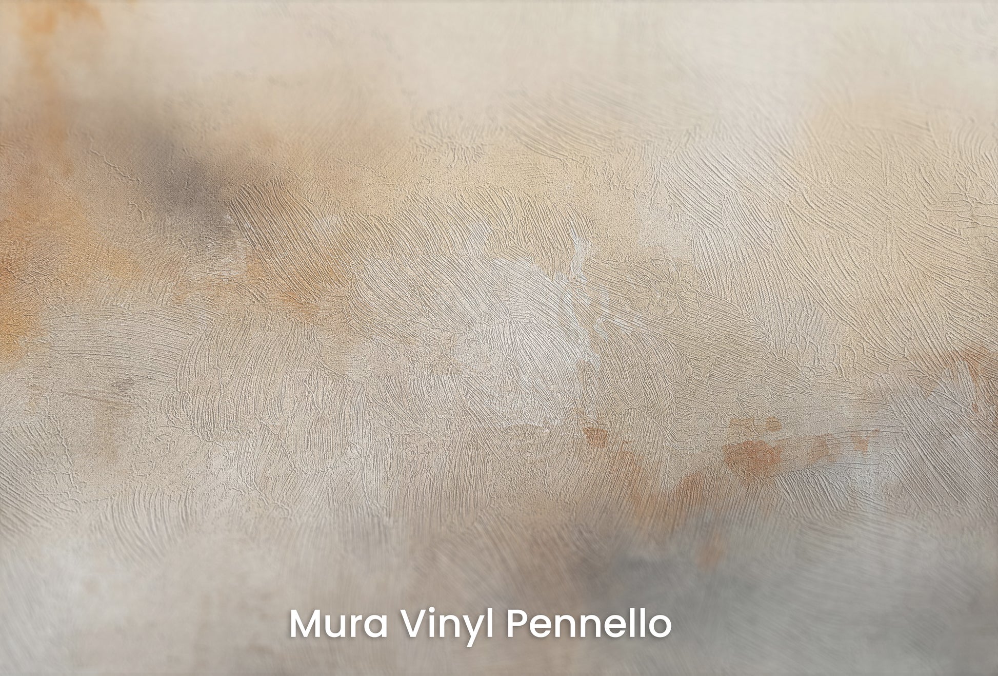 Zbliżenie na artystyczną fototapetę o nazwie GENTLE FROST MIST na podłożu Mura Vinyl Pennello - faktura pociągnięć pędzla malarskiego.