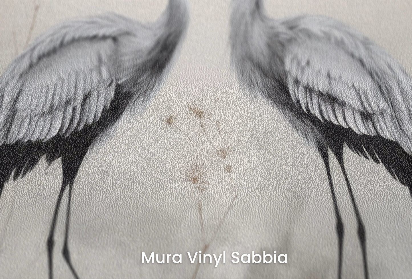 Zbliżenie na artystyczną fototapetę o nazwie Soft Touch of Nature na podłożu Mura Vinyl Sabbia struktura grubego ziarna piasku.