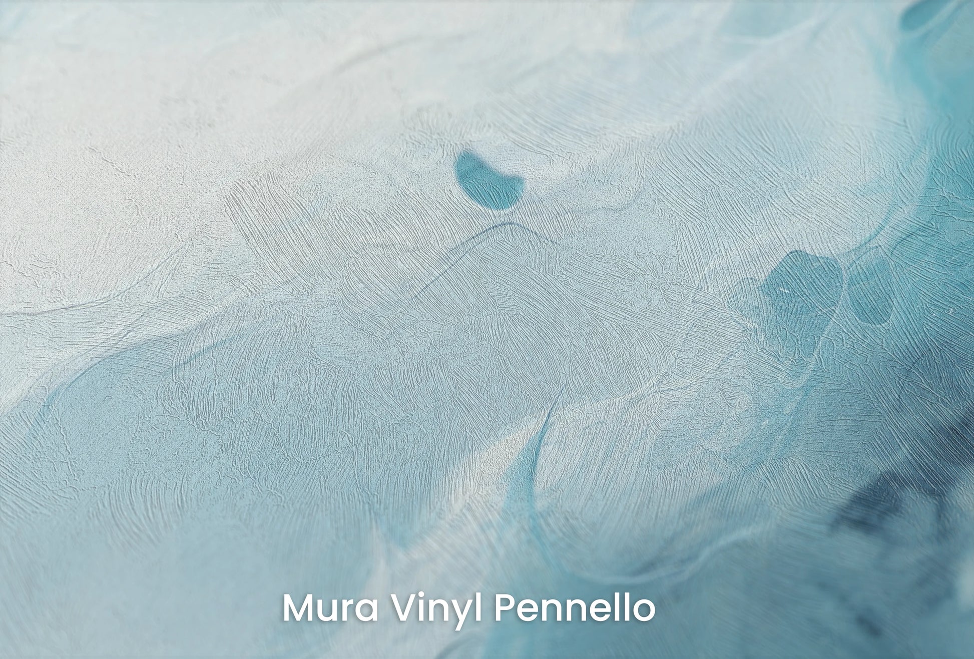 Zbliżenie na artystyczną fototapetę o nazwie Neptune's Whirl na podłożu Mura Vinyl Pennello - faktura pociągnięć pędzla malarskiego.