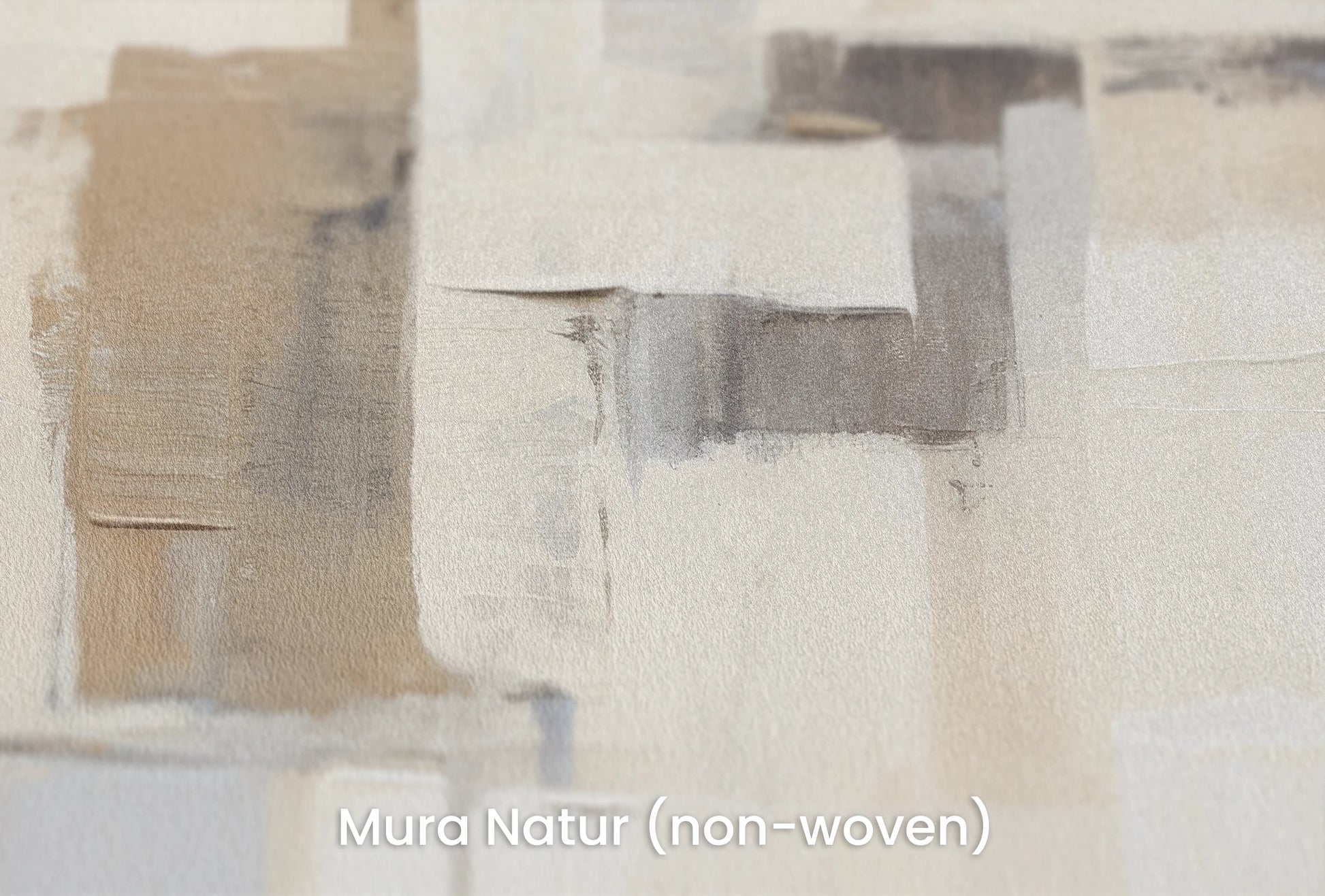 Zbliżenie na artystyczną fototapetę o nazwie Neutral Harmony na podłożu Mura Natur (non-woven) - naturalne i ekologiczne podłoże.