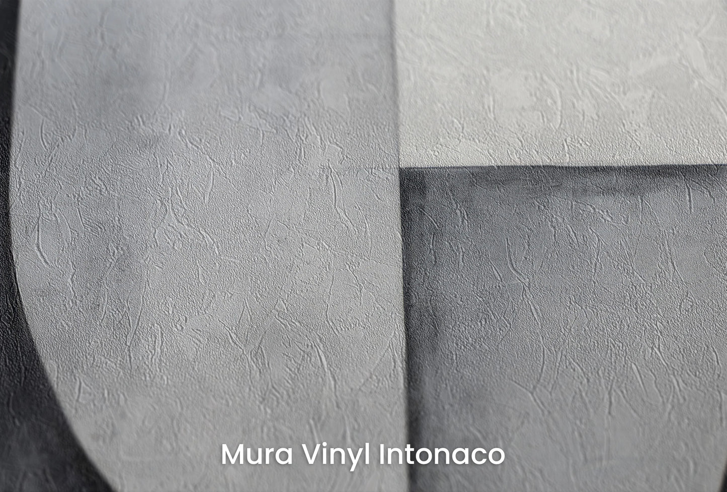 Zbliżenie na artystyczną fototapetę o nazwie Soft Geometry #2 na podłożu Mura Vinyl Intonaco - struktura tartego tynku.