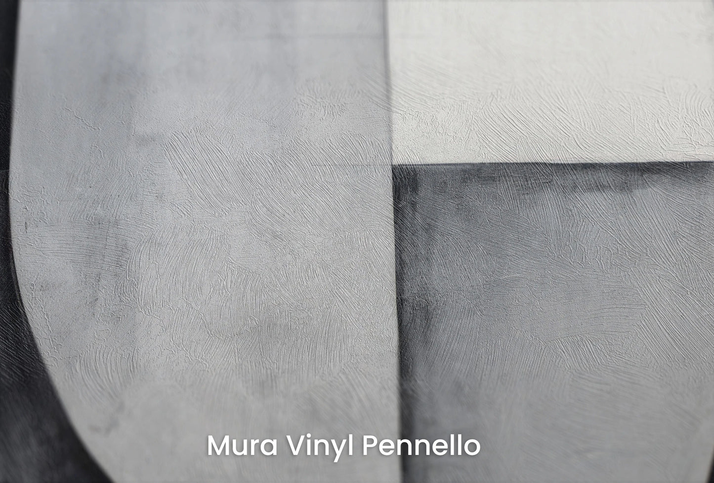 Zbliżenie na artystyczną fototapetę o nazwie Soft Geometry #2 na podłożu Mura Vinyl Pennello - faktura pociągnięć pędzla malarskiego.