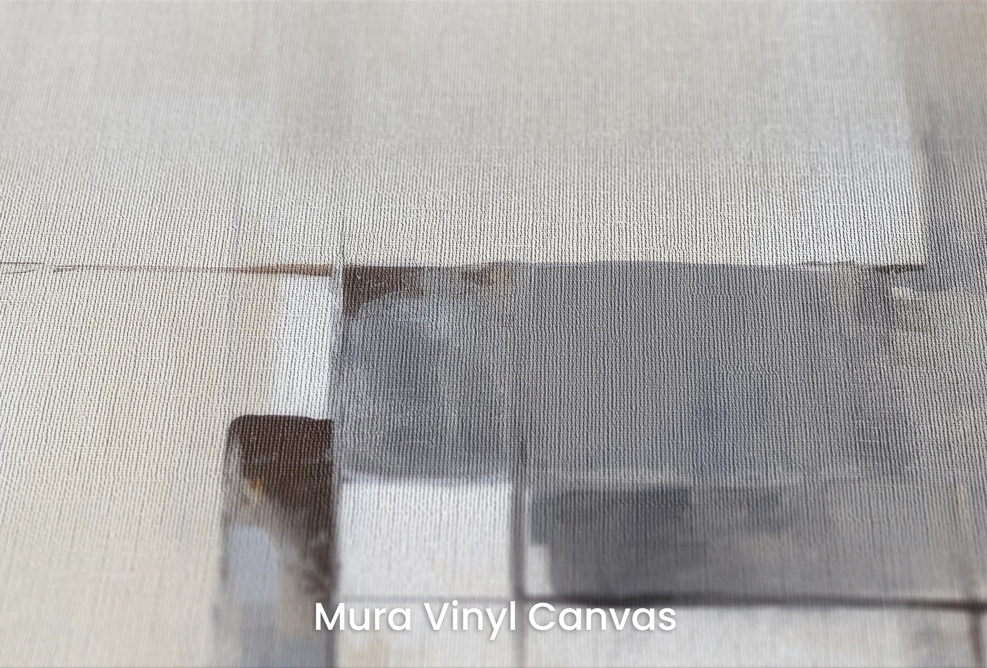 Zbliżenie na artystyczną fototapetę o nazwie Sleek Intersection na podłożu Mura Vinyl Canvas - faktura naturalnego płótna.