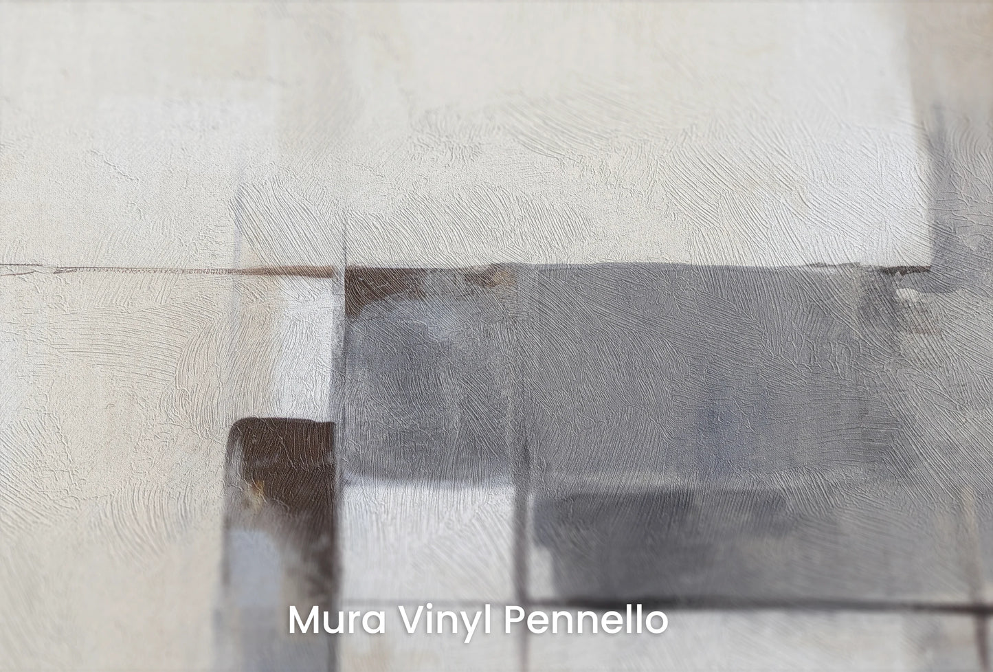 Zbliżenie na artystyczną fototapetę o nazwie Sleek Intersection na podłożu Mura Vinyl Pennello - faktura pociągnięć pędzla malarskiego.