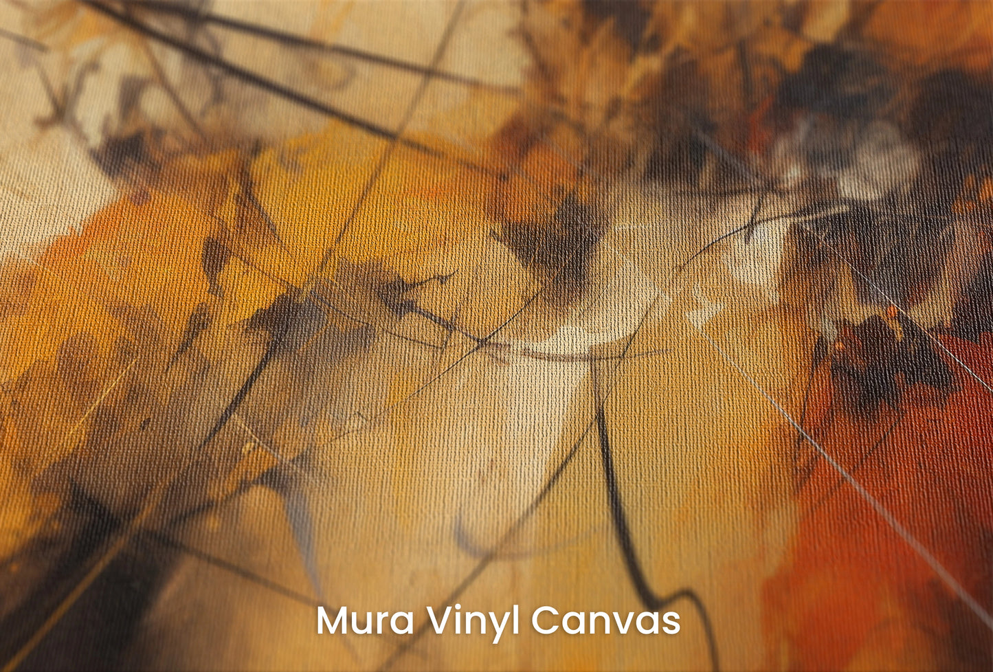Zbliżenie na artystyczną fototapetę o nazwie Dynamic Essence na podłożu Mura Vinyl Canvas - faktura naturalnego płótna.