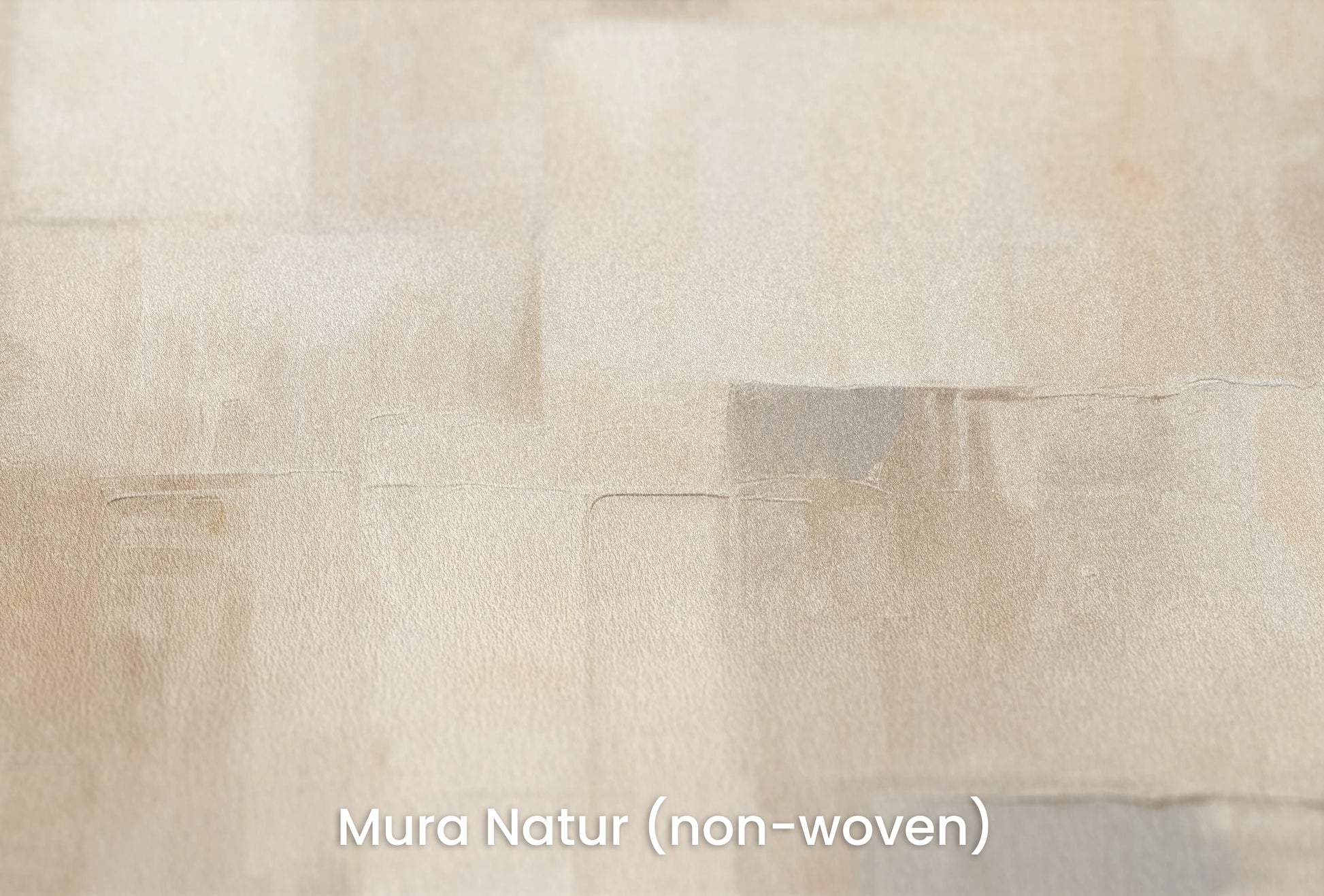 Zbliżenie na artystyczną fototapetę o nazwie Neutral Blocks na podłożu Mura Natur (non-woven) - naturalne i ekologiczne podłoże.