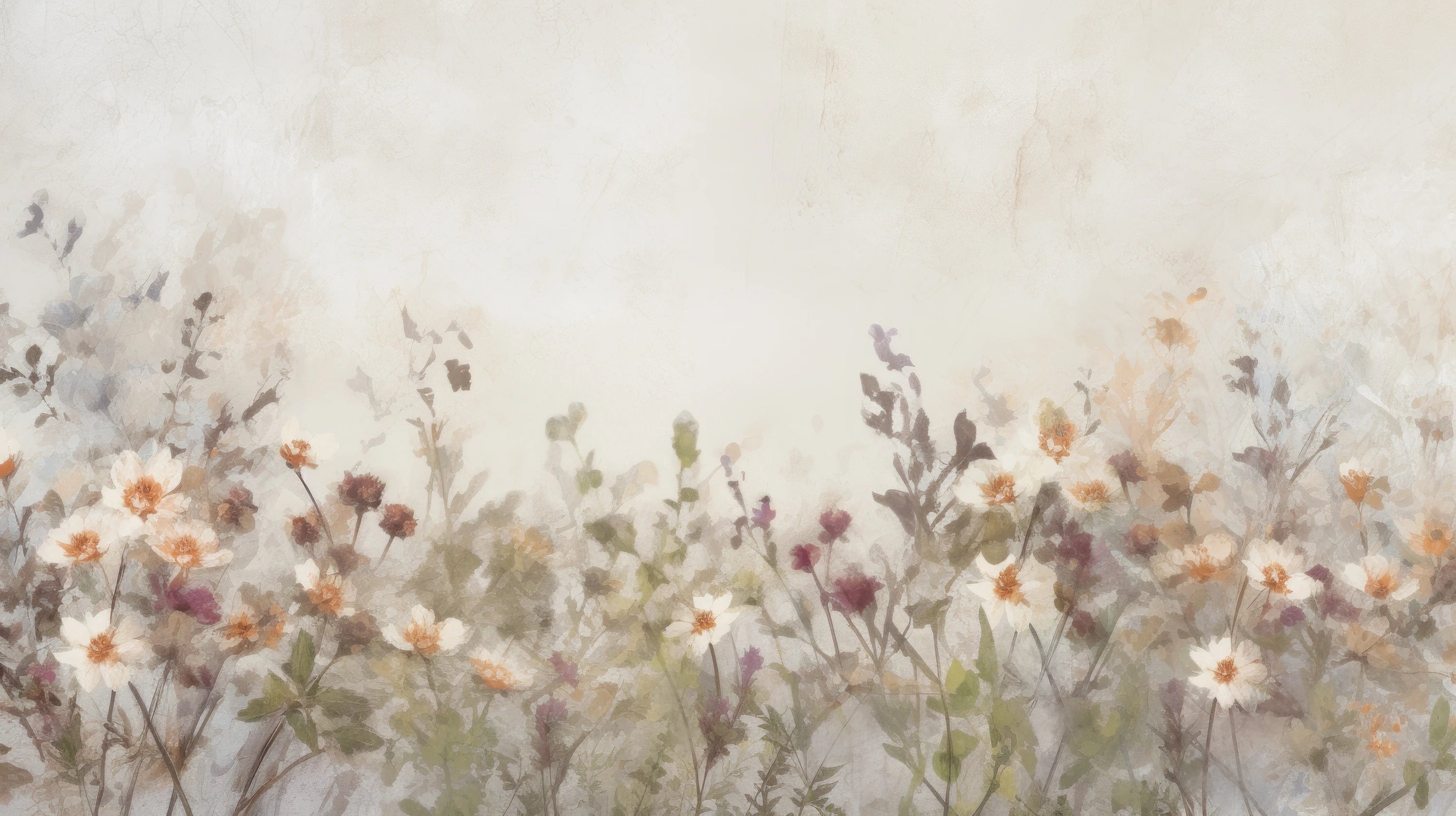 Mustervorschau: Prezentacja całego wzoru fototapety o nazwie Whimsical Wildflowers