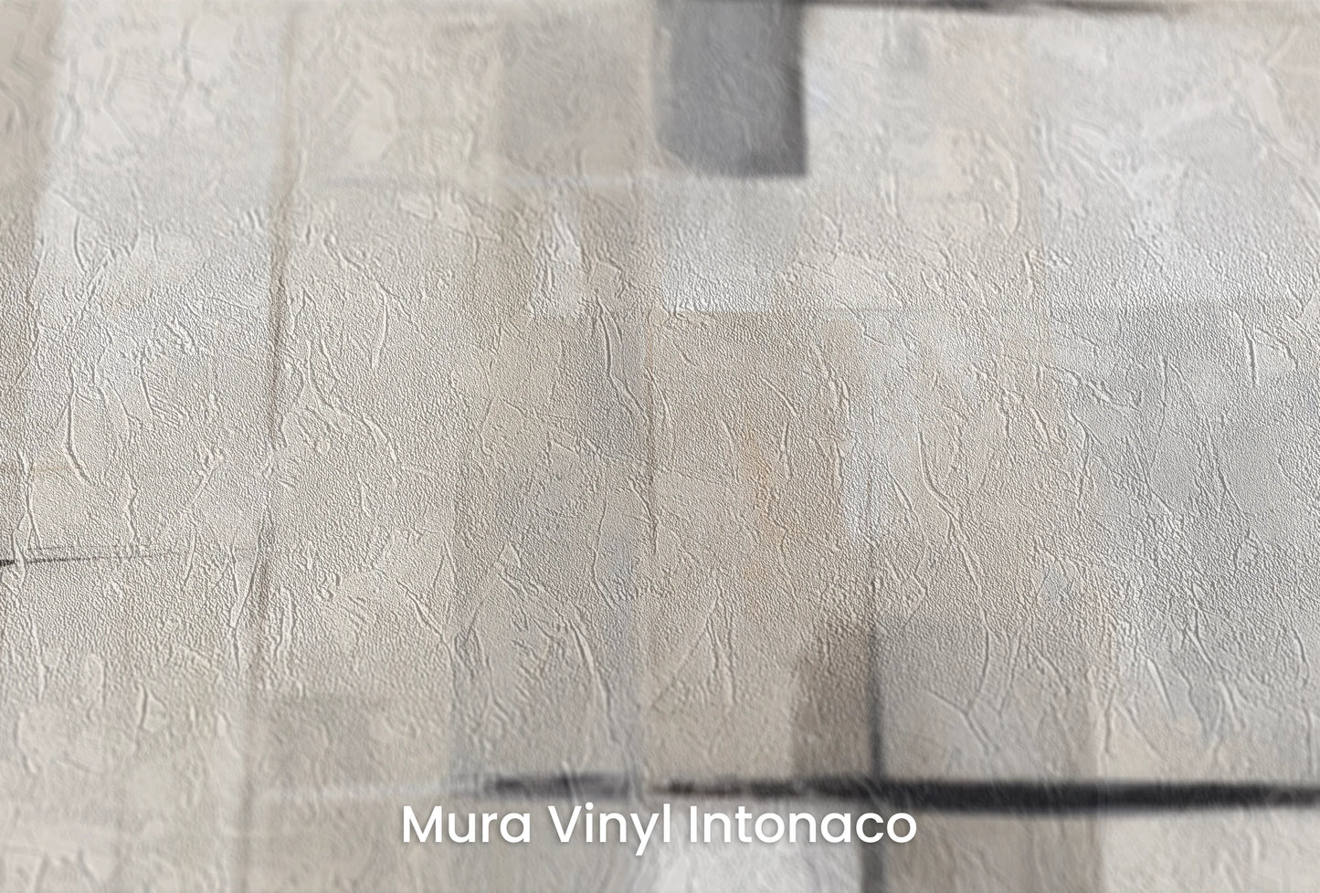 Zbliżenie na artystyczną fototapetę o nazwie Linear Shades na podłożu Mura Vinyl Intonaco - struktura tartego tynku.