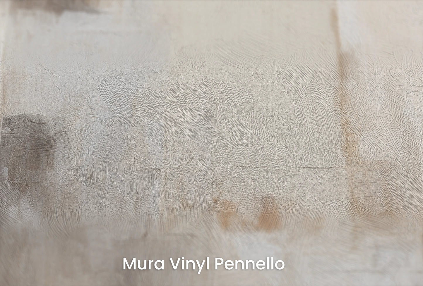 Zbliżenie na artystyczną fototapetę o nazwie Cream Harmony na podłożu Mura Vinyl Pennello - faktura pociągnięć pędzla malarskiego.