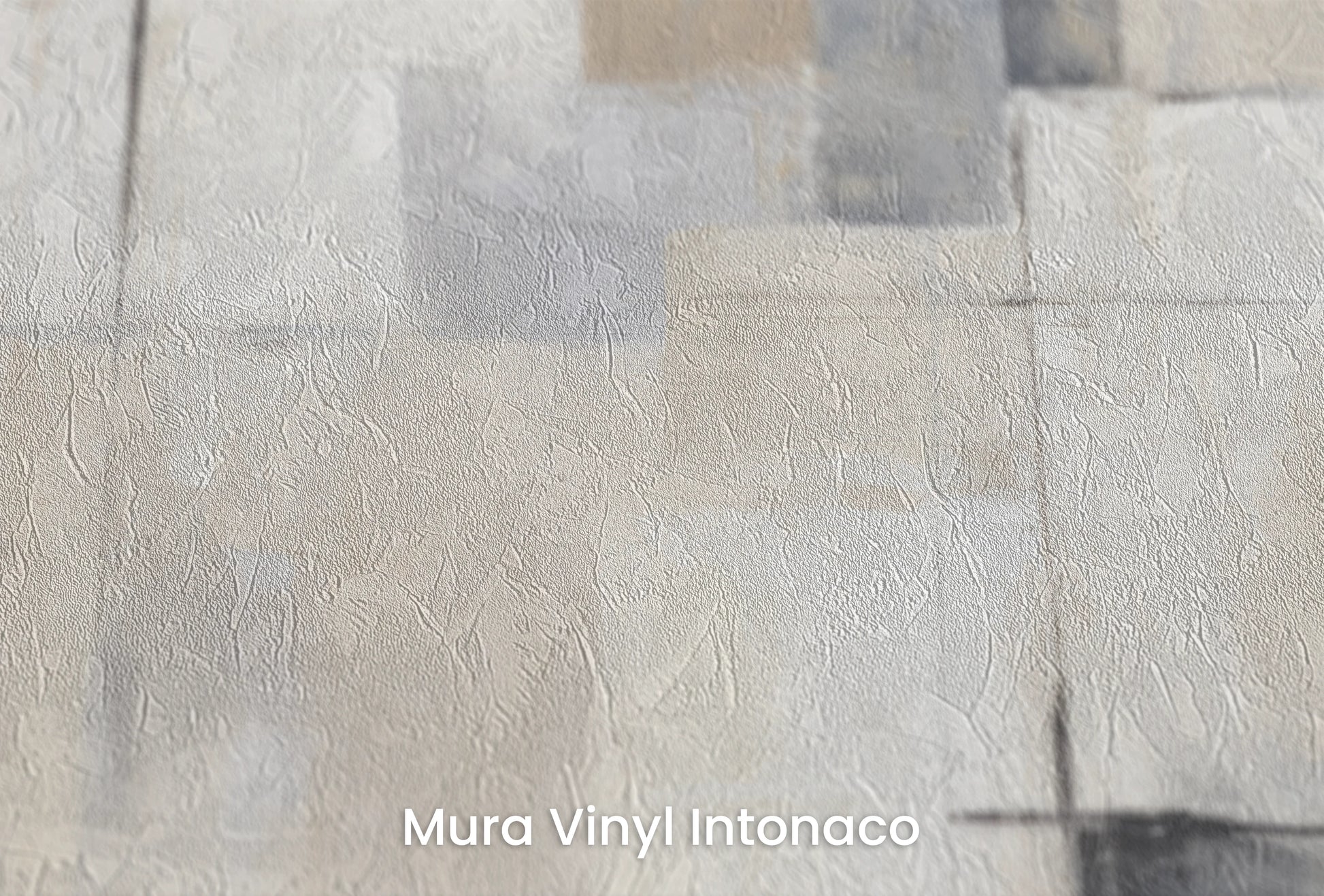 Zbliżenie na artystyczną fototapetę o nazwie Soft Intersection na podłożu Mura Vinyl Intonaco - struktura tartego tynku.